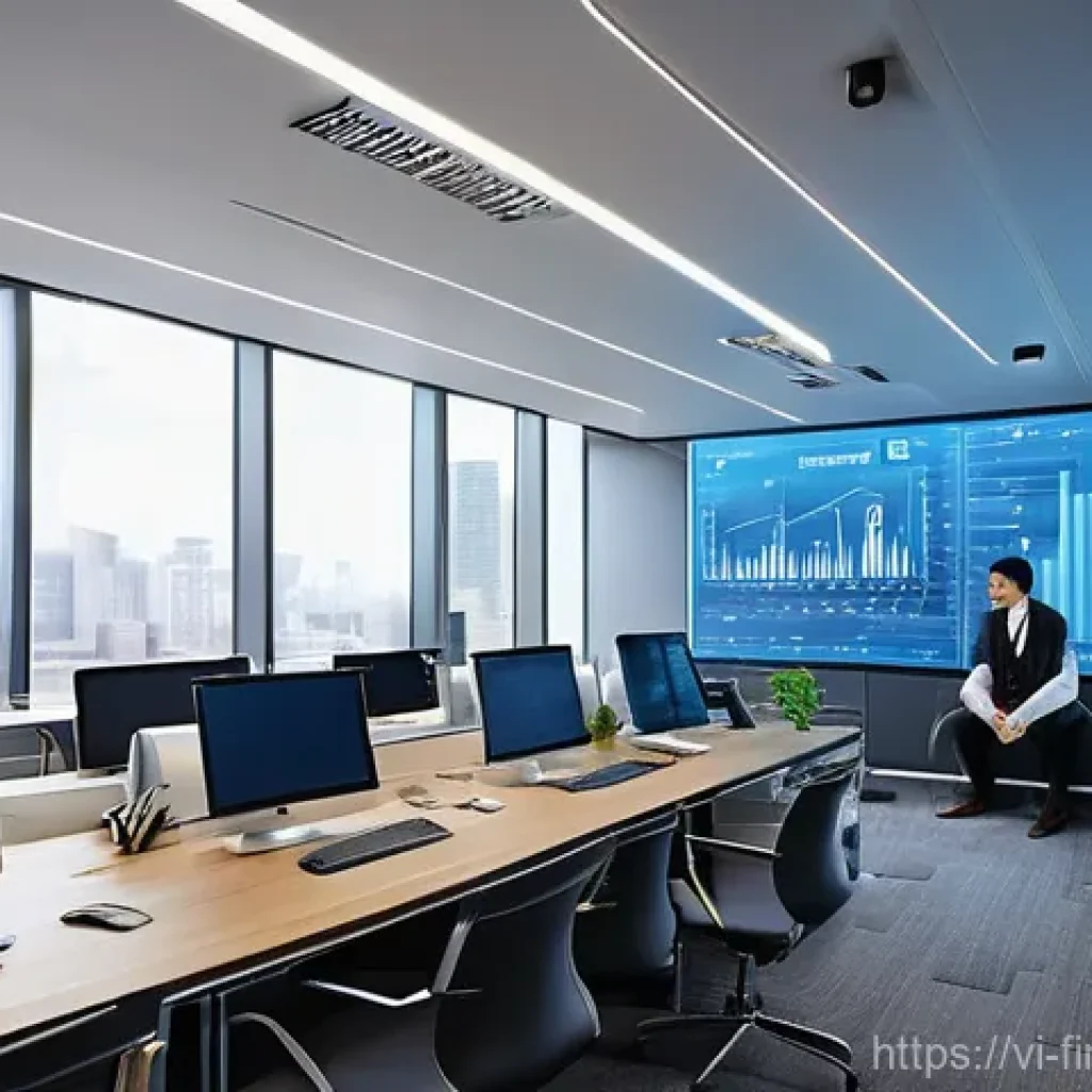 금융 자동화와 기업의 지속 가능성 - **Prompt 1: Intelligent Financial Automation**
    "A sleek, modern office environment with large, i...