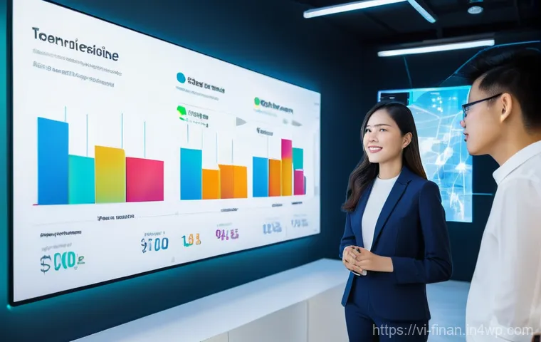 금융 데이터 자동화의 필요성 - **Prompt:** A young Vietnamese professional, late 20s, wearing smart business casual attire, sitting...